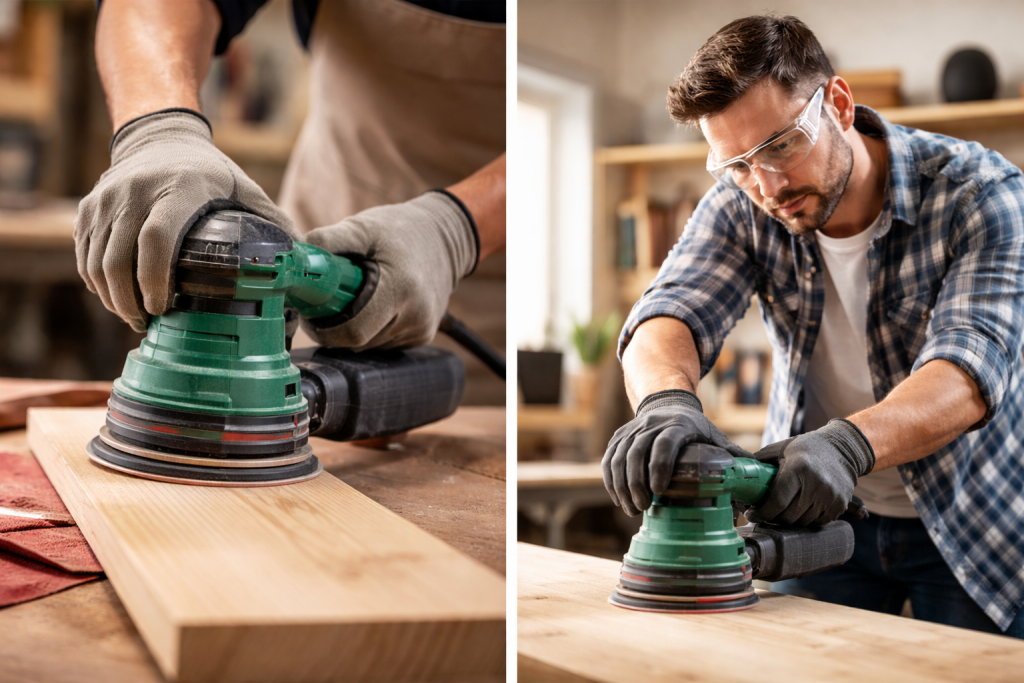 Cómo usar una lijadora orbital correctamente